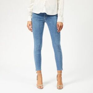 J Brand Lightyear Mid Rise‎ Ankle Zip Crop Skinny Jeans Light Wash EUC Size 26